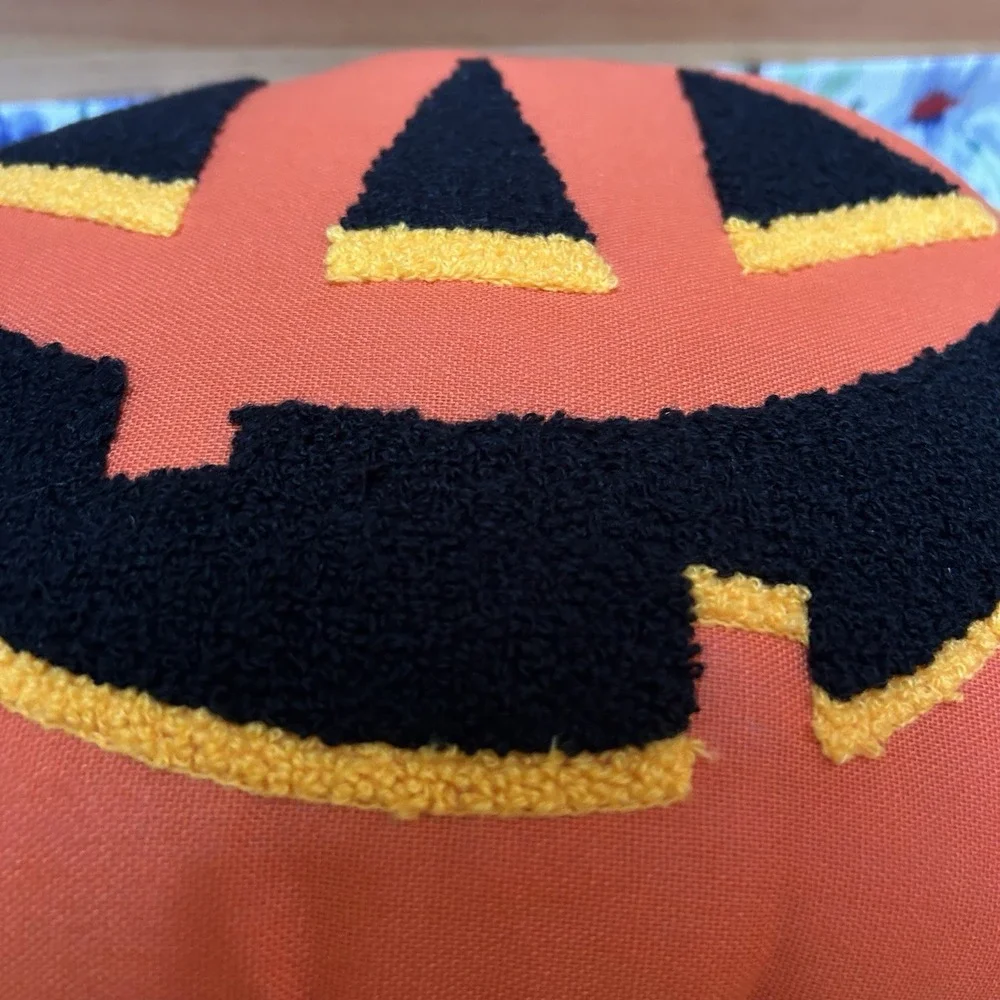 Vintage Halloween Inspired Jack O Lantern Pumpkin Throw Pillow Cottagecore Farm